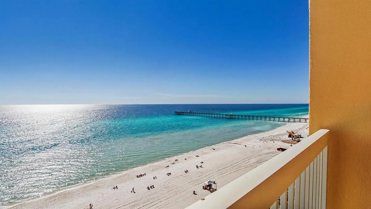 Calypso 1206 West Direct Gulf Front Custom Walk In Shower Panama City Beach Apartment