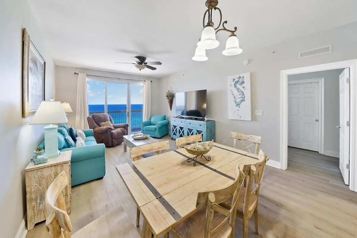 Calypso 1206 West Direct Gulf Front Custom Walk In Shower Panama City Beach Apartment
